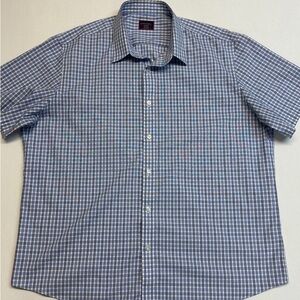 UNTUCKit Men's Blue and White Checkered Shirt
